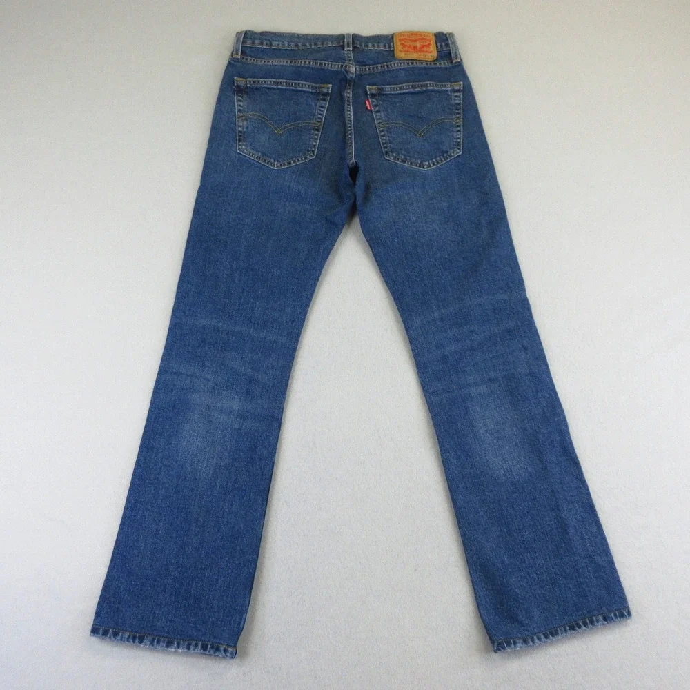 Levi's 527 Jeans Men 32x34 (Actual 32x31.5) Slim Bootcut Blue Denim Stretch EUC